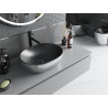 Mexen Viki lavabo à poser 48 x 35 cm, noir mat/motif écailles argenté - 21054872