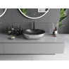 Mexen Viki lavabo à poser 48 x 35 cm, noir mat/motif écailles argenté - 21054872