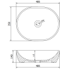 Mexen Viki lavabo de comptoir 48 x 35 cm, Noir mat/Argent motif écaille - 21054872