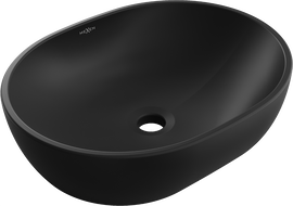 Mexen Viki lavabo de comptoir 48 x 35 cm, Noir mat - 21054885