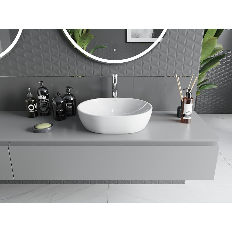 Mexen Viki lavabo à poser 48 x 35 cm, blanc - 21054800