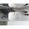 Mexen Rita lavabo posé sur plan 45 x 32 cm, blanc / lignes dorées - 21084553