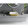 Mexen Rita lavabo à poser 45 x 32 cm, blanc/doré motif écailles - 21084554