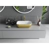 Mexen Rita lavabo à poser 45 x 32 cm, blanc/or motif écaille - 21084554