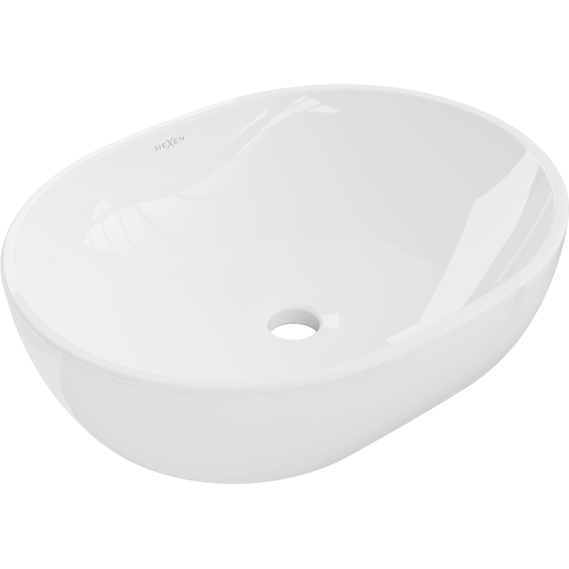 Mexen Viki lavabo de comptoir 48 x 35 cm, Blanc - 21054800