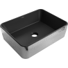 Mexen Catia lavabo de comptoir 48 x 37 cm, Noir mat/Argent motif écaille - 21314872