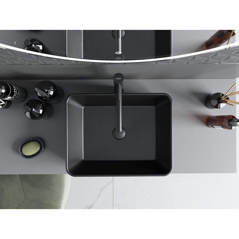 Mexen Catia lavabo à poser 48 x 37 cm, noir mat - 21314885