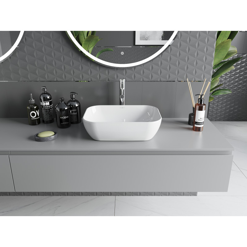 Mexen Rita lavabo sur plan 45 x 32 cm, blanc - 21084500