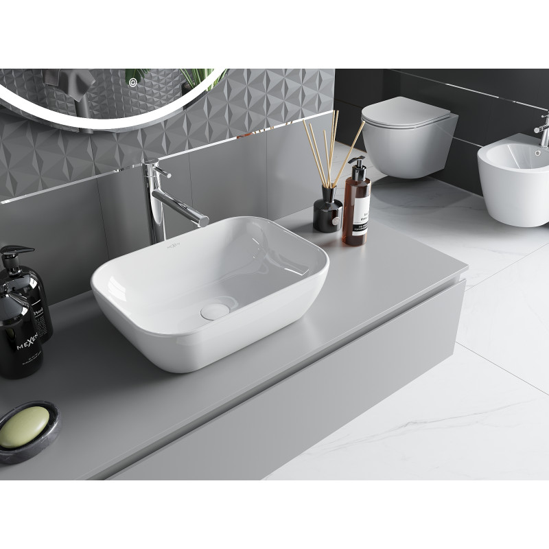 Mexen Rita lavabo sur plan 45 x 32 cm, blanc - 21084500