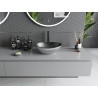 Mexen Elza lavabo à poser 40 x 33 cm, noir mat/motif écaille argenté - 21014022