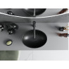 Mexen Elza lavabo à poser 40 x 33 cm, noir mat/motif écaille argenté - 21014022
