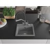 Mexen Milo évier de cuisine en granit 1 bac avec robinet de cuisine Duo, gris - 6505-71-671701-07
