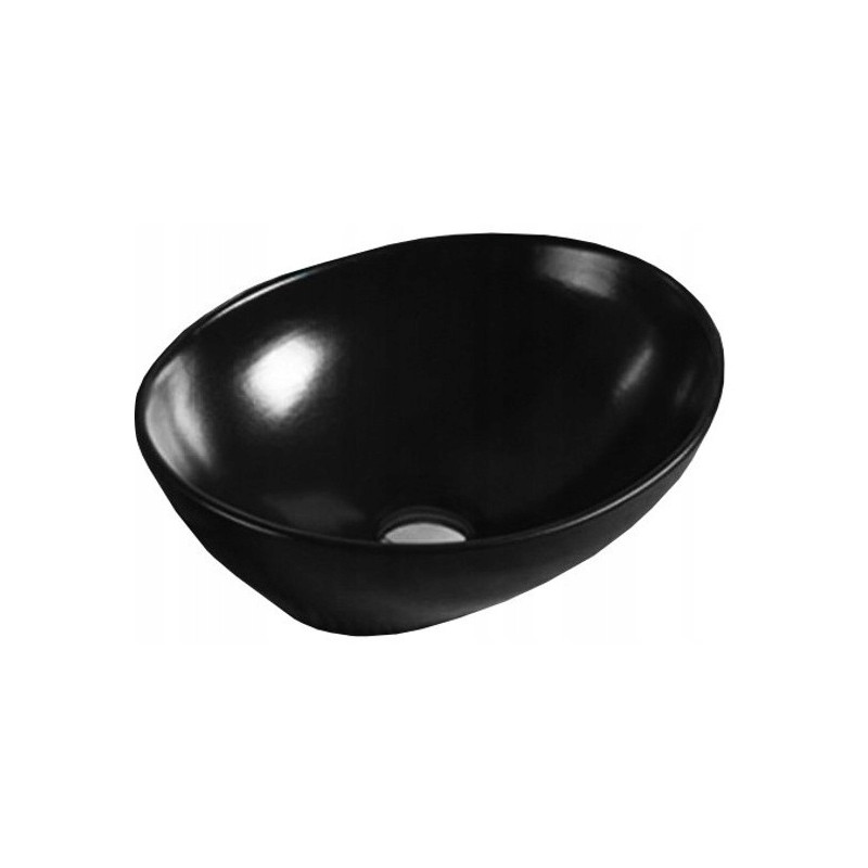 Mexen Elza lavabo à poser 40 x 33 cm, noir brillant - 21014070