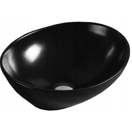 Mexen Elza lavabo à poser 40 x 33 cm, noir brillant - 21014070