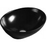 Mexen Elza lavabo à poser 40 x 33 cm, noir brillant - 21014070