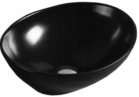 Mexen Elza lavabo à poser 40 x 33 cm, noir brillant - 21014070