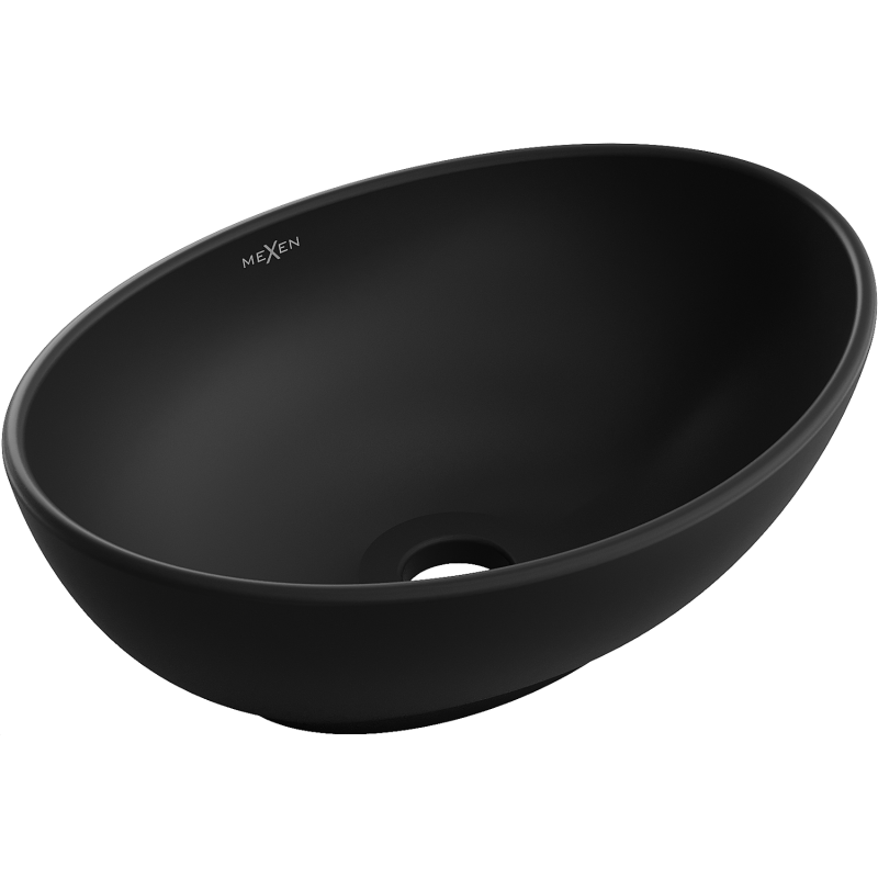 Mexen Elza lavabo de comptoir 40 x 33 cm, Noir mat - 21014085