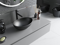 Mexen Elza lavabo de comptoir 40 x 33 cm, Noir mat - 21014085