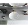 Mexen Elza lavabo à poser 40 x 33 cm, motif blanc/or lignes - 21014017