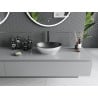 Mexen Elza lavabo à poser 40 x 33 cm, noir mat/motif argenté lignes - 21014023