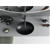 Mexen Elza lavabo à poser 40 x 33 cm, noir mat/motif argenté lignes - 21014023
