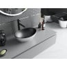 Mexen Elza lavabo à poser 40 x 33 cm, noir mat/motif argenté lignes - 21014023