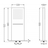 Mexen Waterfall douche cascade 50 x 22 cm, noire- 79195-70