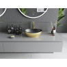 Mexen Elza lavabo à poser 40 x 33 cm, noir mat/motif lignes dorées - 21014027