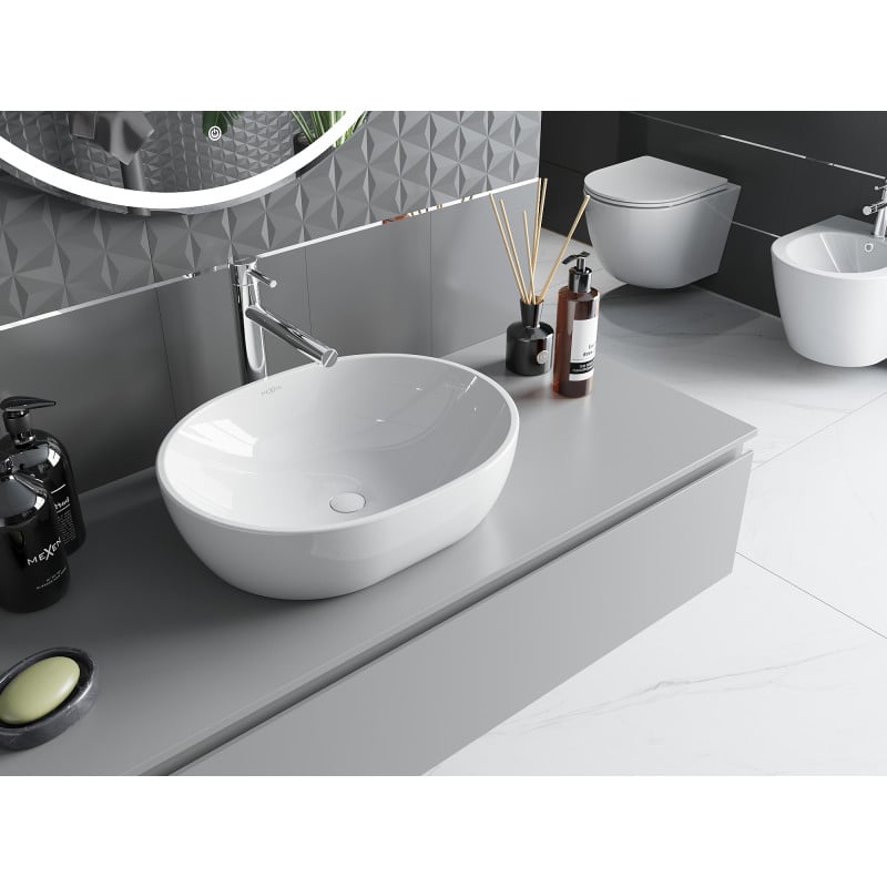 Mexen Viki lavabo à poser 48 x 35 cm, blanc - 21054800