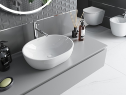 Mexen Viki lavabo de comptoir 48 x 35 cm, Blanc - 21054800