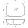 Mexen Rita lavabo sur plan 45 x 32 cm, blanc - 21084500