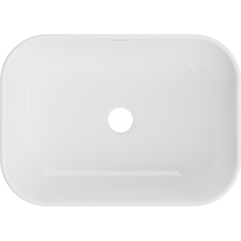 Mexen Rita lavabo à poser 45 x 32 cm, blanc/doré motif écailles - 21084554