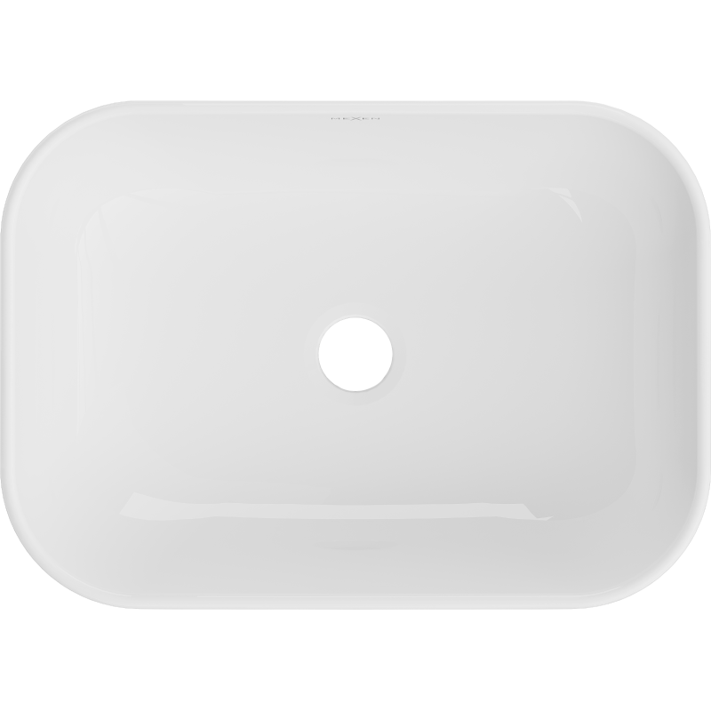 Mexen Rita lavabo à poser 45 x 32 cm, blanc/doré - 21084506