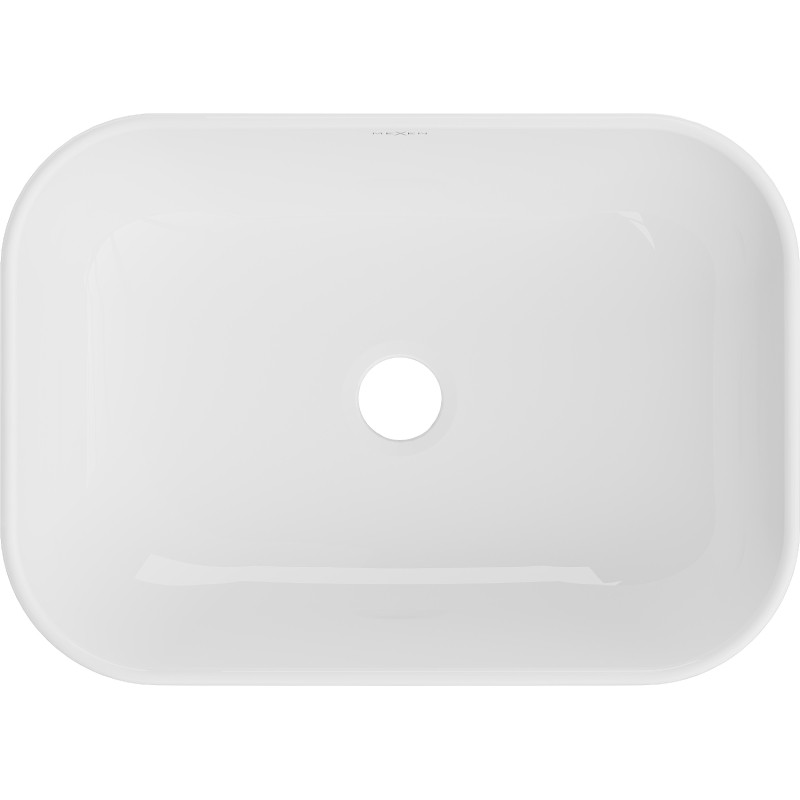 Mexen Rita lavabo sur plan 45 x 32 cm, blanc/or - 21084506