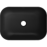 Mexen Rita lavabo de comptoir 45 x 32 cm, Noir mat/Argent motif carreaux - 21084572
