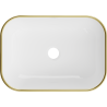 Mexen Rita lavabo de comptoir 50 x 40 cm, Blanc/Or - 21084505