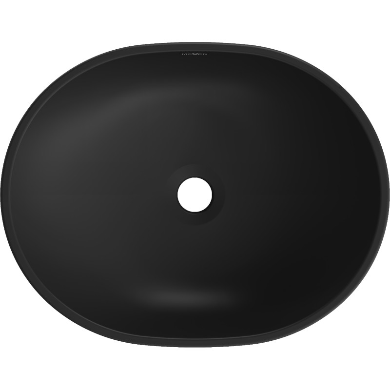 Mexen Viki lavabo à poser 48 x 35 cm, noir mat/argenté - 21054874