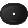 Mexen Viki lavabo de comptoir 48 x 35 cm, Noir mat/or motif lignes - 21054877