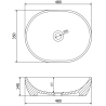 Mexen Viki lavabo de comptoir 48 x 35 cm, Noir mat/or motif lignes - 21054877