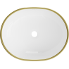Mexen Viki lavabo de comptoir 48 x 35 cm, blanche/bord en or - 21054805