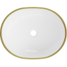 Mexen Viki lavabo sur plan 48 x 35 cm, blanc/rebord doré - 21054805