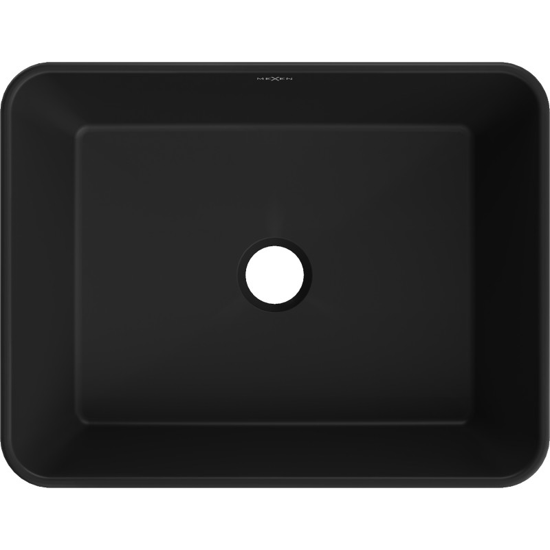 Mexen Catia lavabo à poser 48 x 37 cm, noir mat/motif écailles argenté - 21314872