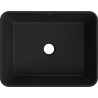 Mexen Catia Lavabo à poser 48 x 37 cm, noir mat/or motif lignes - 21314877