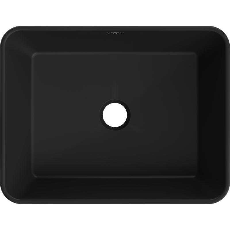 Mexen Catia lavabo à poser 48 x 37 cm, noir mat/or - 21314876
