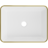 Mexen Catia lavabo de comptoir 48 x 37 cm, blanche/bord en or - 21314805