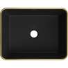 Mexen Catia lavabo de comptoir 48 x 37 cm, Noir mat/or motif carreaux - 21314879