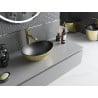 Mexen Elza lavabo sur plan 40 x 33 cm, noir mat/motif écailles doré - 21014028