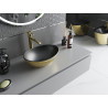 Mexen Elza lavabo sur table 40 x 33 cm, noir mat/motif doré écailles - 21014028