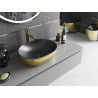 Mexen Viki lavabo à poser 48 x 35 cm, noir mat/motif écailles dorées - 21054878