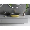 Mexen Viki lavabo à poser 48 x 35 cm, noir mat/motif écailles dorées - 21054878